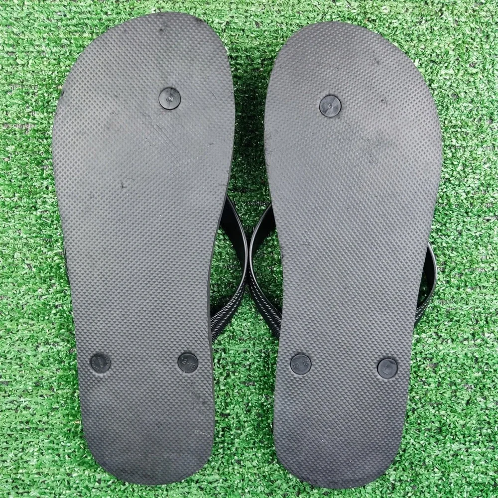 Old Navy Flip Flop Sandals Mens 12-13 Black Plant-Based Sustainable Casual Beach